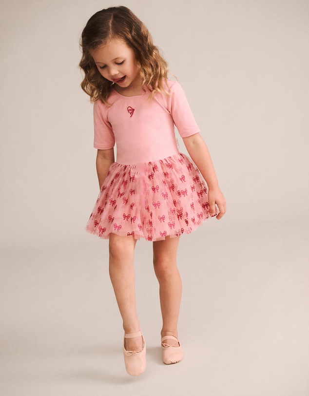 Huxbaby - Glitter Bow Tutu Tulle Dress - Kids