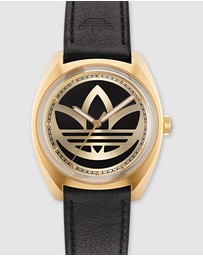 adidas Originals - Edition One - Gold Case & Black Leather Band
