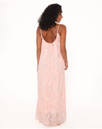 Petal & Pup - Lumina Jacquard Maxi Dress - Pink