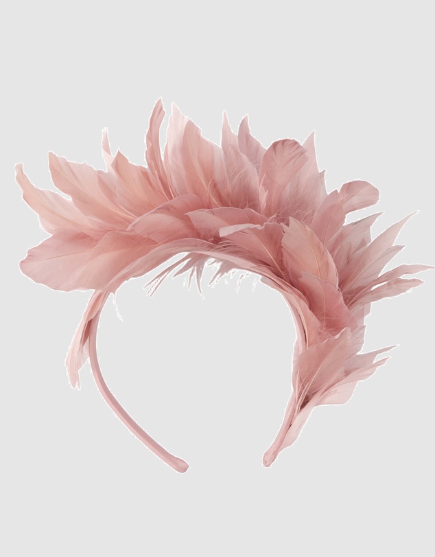Max Alexander - Modern Dusty Pink Racing Fascinator