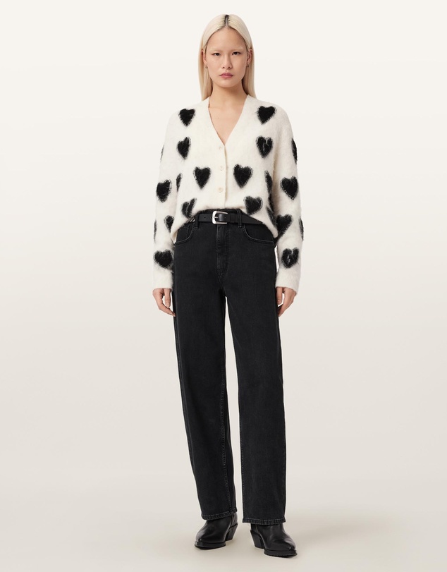 AllSaints - Scatter Heart Alpaca-Merino Blend Cardigan