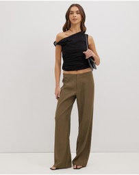 Dazie - Glow Up Low Rise Tailored Pants