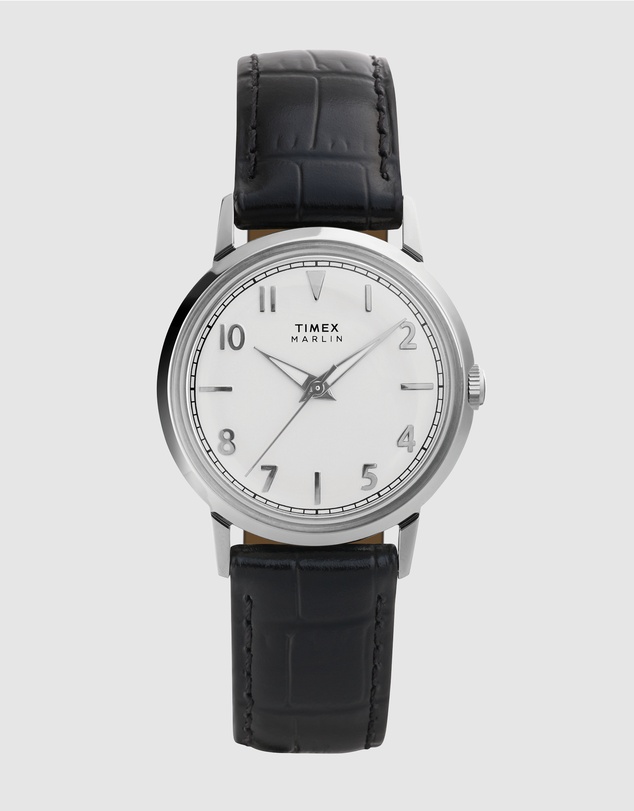 TIMEX - Marlin® Quartz 34mm Leather Strap Watch