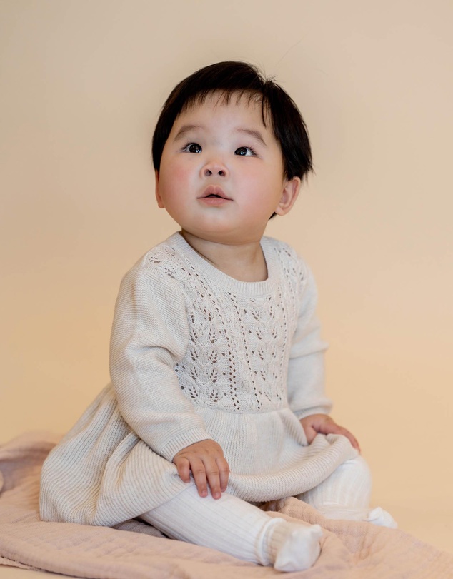 Fox & Finch - Wild Garden Knitted Overlay Bodysuit - Babies