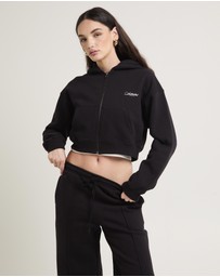 Subtitled - Cropped Zip Hoodie