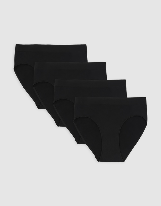 Ambra - 4 Pack Bare Essentials Recycled Nylon Hi Cut Brief
