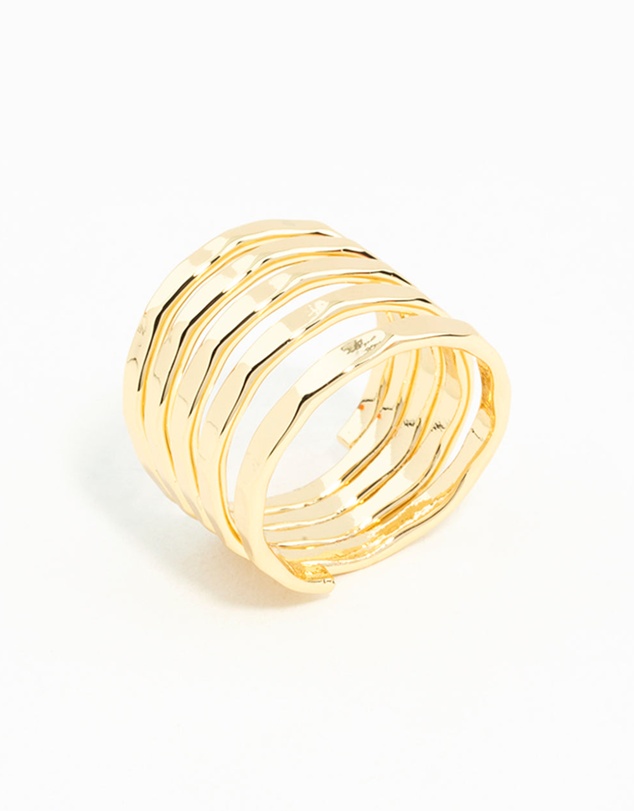 Lovisa - Gold Molten Layered Ring