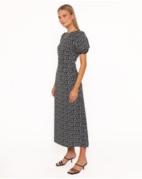 Petal & Pup - Gemima Maxi Dress - Black Ditsy Floral
