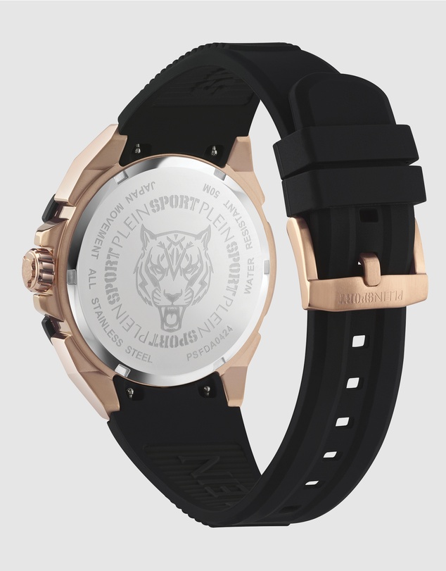 Plein Sport - PLEIN URBAN PULSE 47mm Black dial and Black silicone strap
