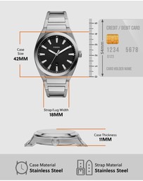 Fossil - Everett Silver-Tone Analogue Watch FS5821