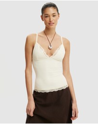 Cotton On - Hold Me Lace Trim Cami