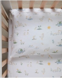 Living Textiles - Organic Toddler Pillowcase - Goosey Goosey