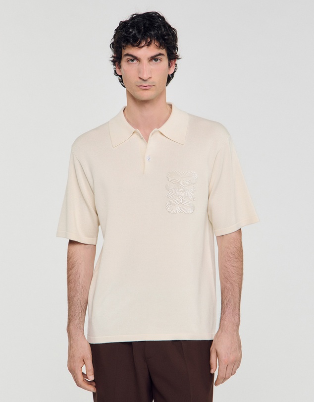 Sandro - Big 4S Rope Polo Sweater