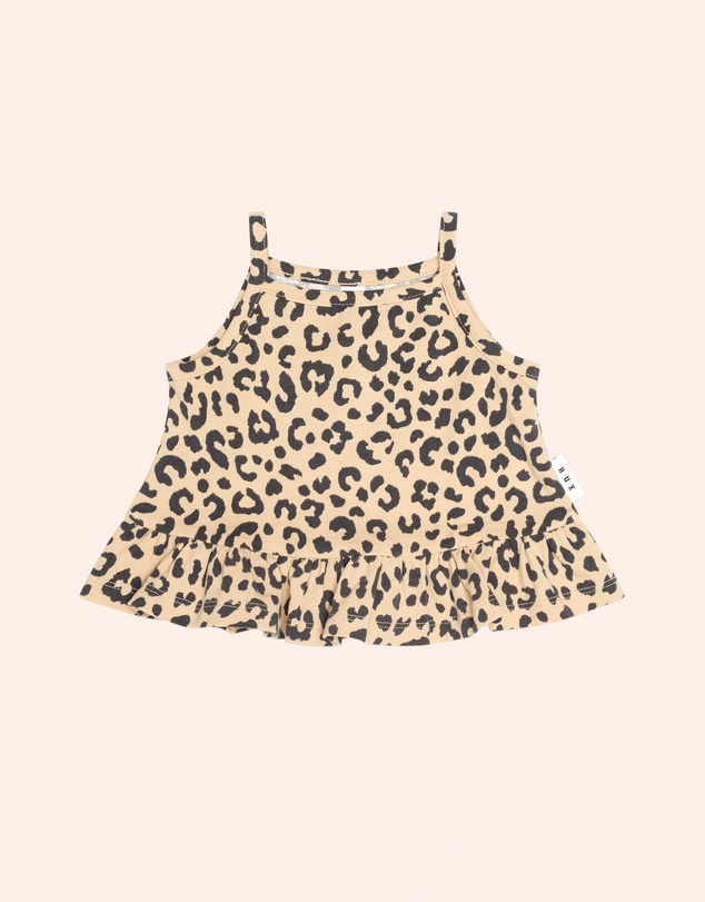 Huxbaby - Leopard Peplum Tank Top - Babies-Teens