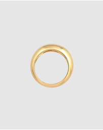 Elli Jewelry - Ring Band Ring Chunky Modern in 925 Sterling Silver Gold Plated