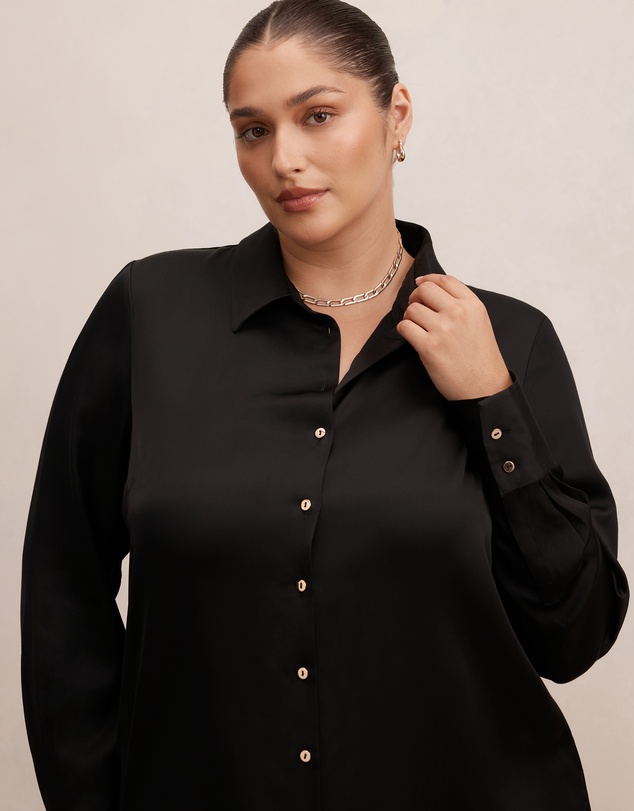 Forever New Curve - Coco Curve Satin Shirt