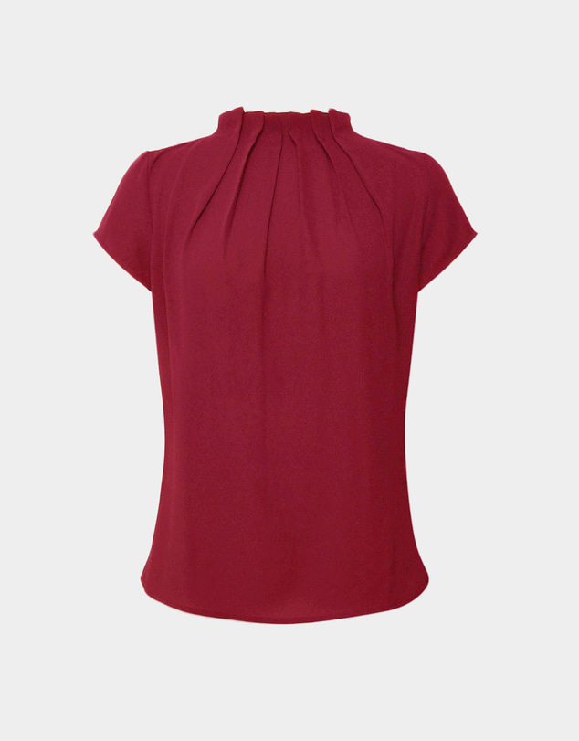 Forcast - Olivia Pleated High Neck Top