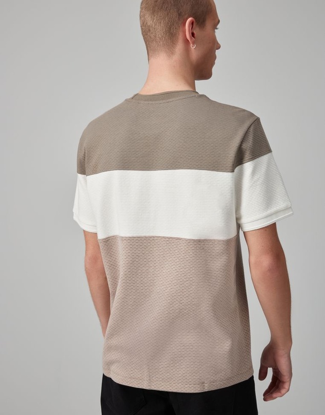 NEXT - Textured Colour Block T-Shirt