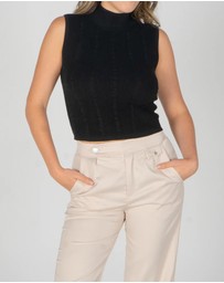 Lydan The Label - Cable Knit Turtleneck Top