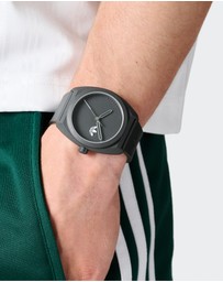 adidas Originals - Project Three 42mm Ceramic Case with Black Dial and Resin Strap