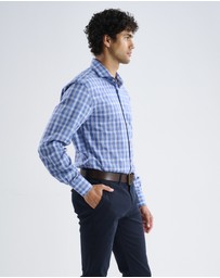 3 Wise Men - 3 Wise Men Driftwood Blue Check Shirt