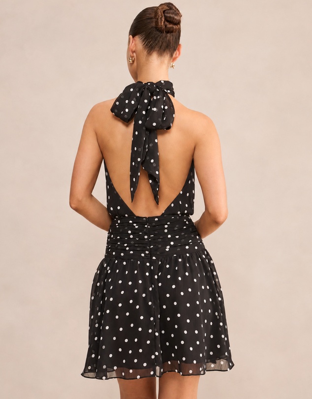 Forever New Petite - Brin Petite Backless Halter Neck Mini Dress
