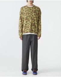 Bassike - Camo Slouch Crew Sweat