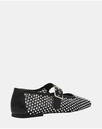 Steve Madden - Marcela Black Mesh Flats
