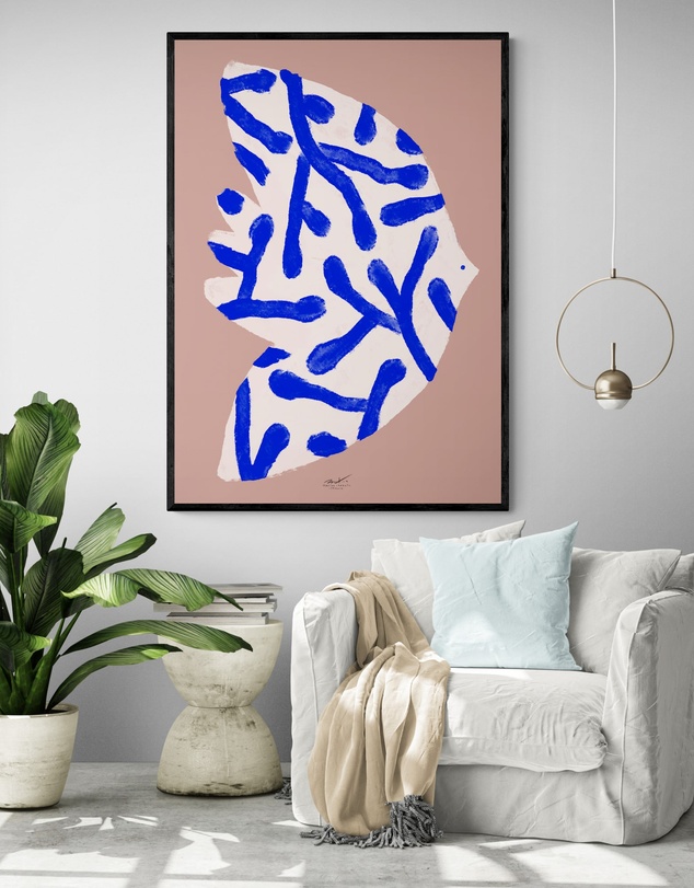 Inka Arthouse - Blue Bird by Matías Larraín Art Print