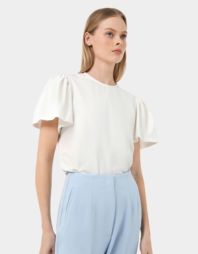 Forcast - Cayla Gathered Sleeve Tee