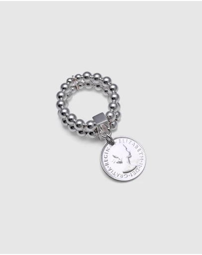 Von Treskow - Double Stretchy Ring With Coin