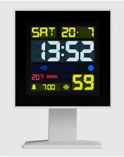 Newgate - Newgate Monolith Lcd Alarm Clock White