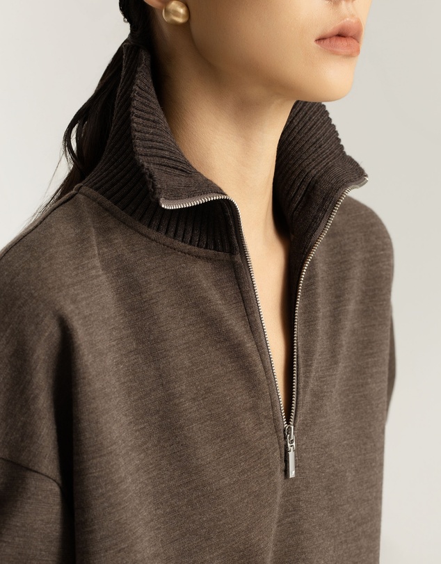 IDA+S - Reina Merino Wool Quarter-Zip Pullover