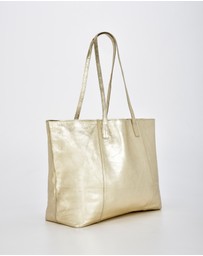Cobb & Co - Elara Metallic Leather Tote