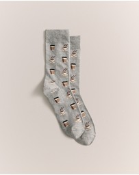 Trenery - Coffee Crew Sock in Cement