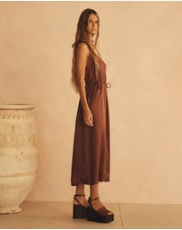 AUR OCEA - Silk V Slip Dress