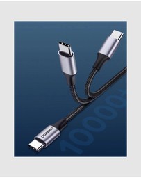Ugreen - UGREEN USB-C 2.0 Male to USB-C 2.0 Male Cable 1m 60W Fast Charging 480 Mbps Data Transfer Braided