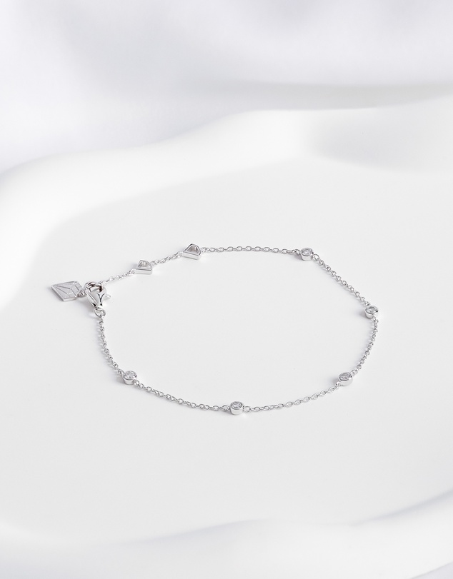 Wanderlust + Co - Multi Brilliant Bezel 925 Sterling Silver Bracelet