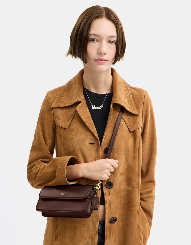 Coach - Refined Calf Leather Elora Top Handle Crossbody Bag
