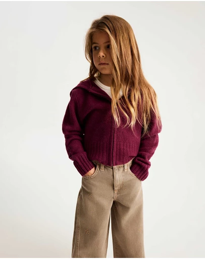 Cotton On Kids - Knitted Zip Through Hoodie