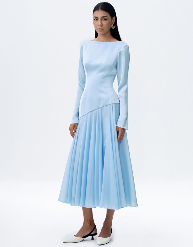 JUSTIN TONG - Selene Contrast Midi Dress