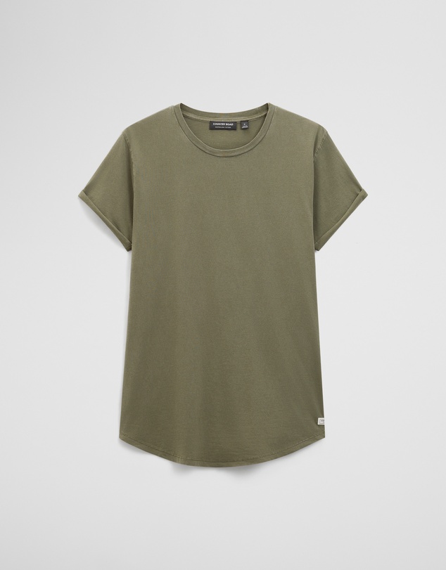 Country Road - Australian Cotton Longline Garment Dye T-shirt