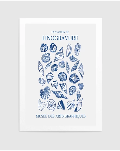 Olive et Oriel - Lino Seashell Art Market by Jolly And Dash Art Print