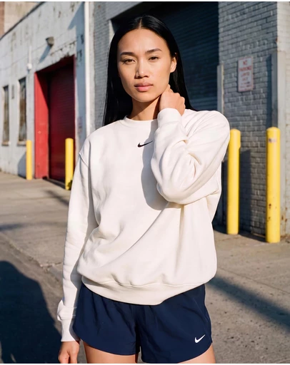 Nike - Studio Fleece Medium Weight Oversized Cropped Crew