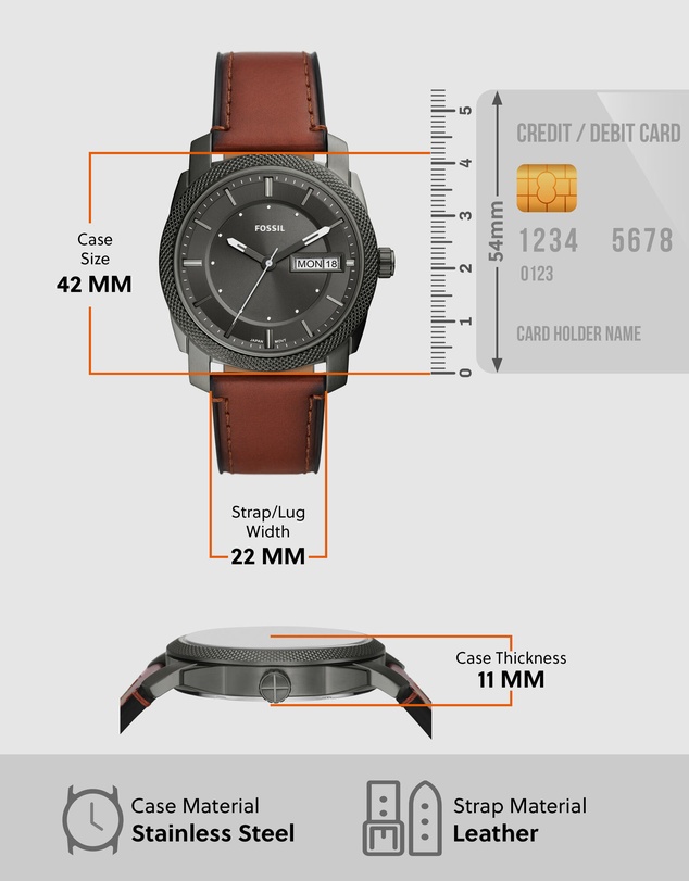 Fossil - Fossil Machine Brown Watch FS5900