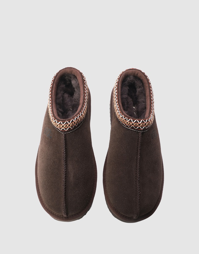 AusWooli Ugg Boots - Mentone Sheepskin Wool Ankle Braid Platform Slippers