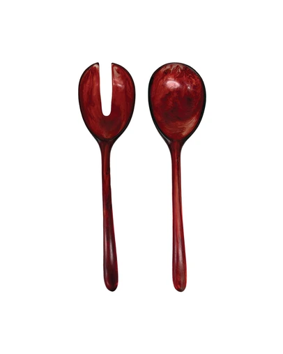 Urban Attitude - Urban Attitude LILA Large Paired Servers Length 30cm, Width 7.5cm (Spoon) - Berry Red