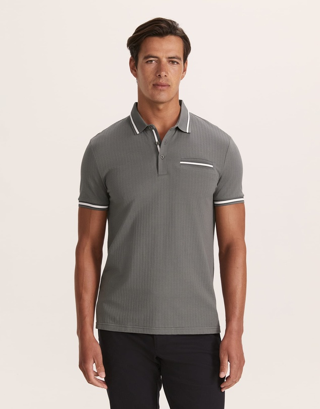 SABA - Ted Textured Cotton Polo