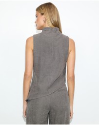 Dazie - Pixie High Neck Cupro Top