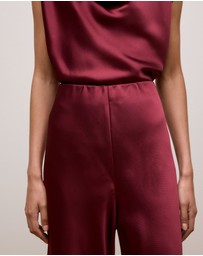 Trenery - Satin Bias Cut Pant in Auburn